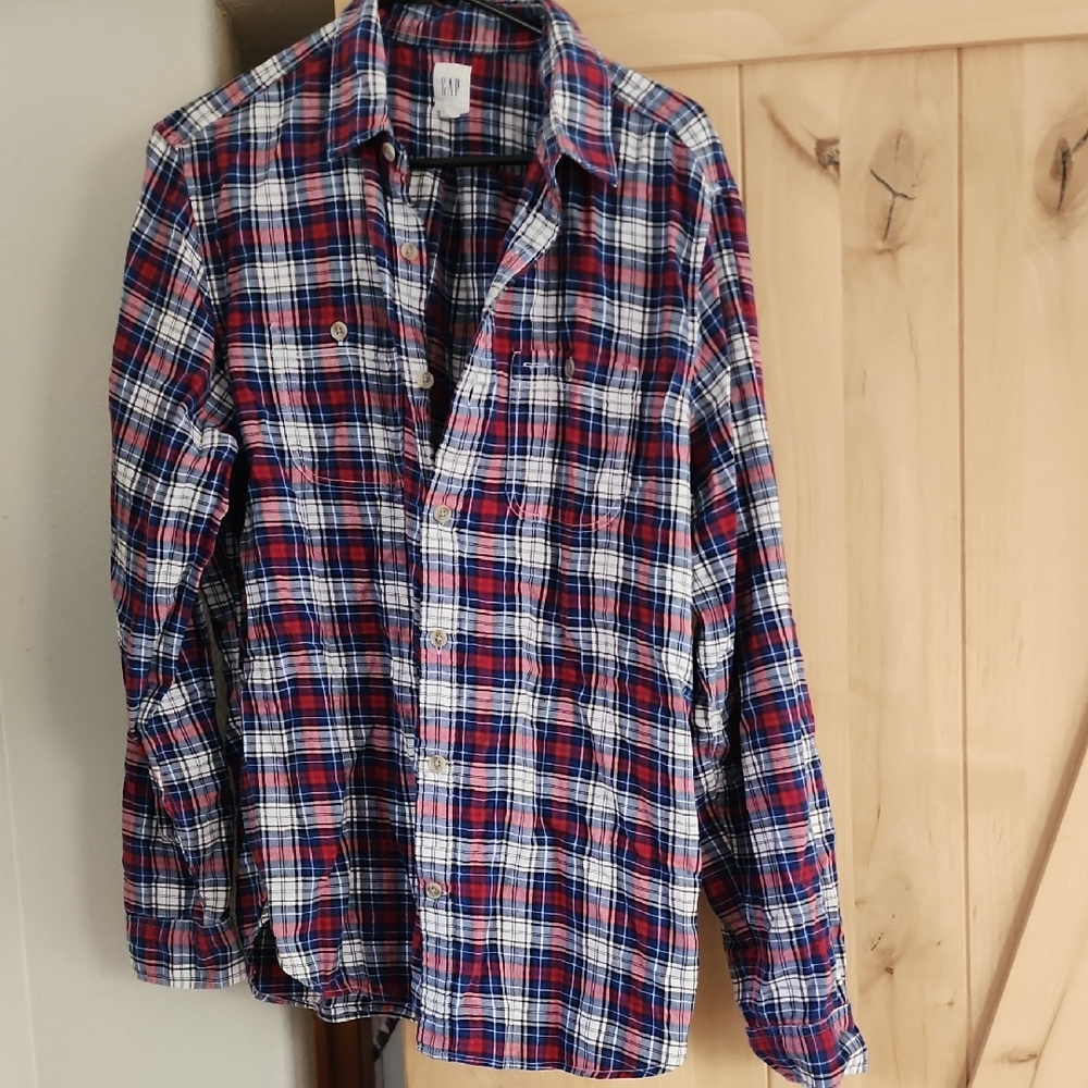 GAP Red and Blue Plaid Shirt